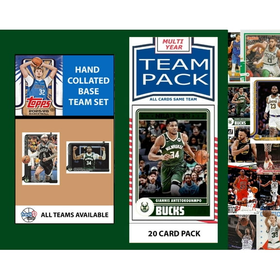 2025-26 Topps Team Set Multi Pack Milwaukee Bucks 2025 2024 Giannis