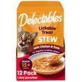 thumbnail image 1 of Premios para Gatos Hartz Delectables Estofado Pollo Atún Paquete de 12 395 ml, 1 of 9