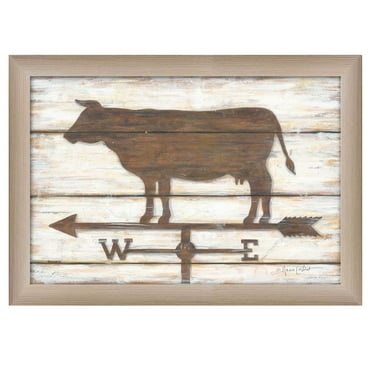 Farmhouse Cow By Annie LaPoint Printed Wall Art Wood Multi-Color