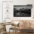 thumbnail image 5 of Elephant Stock Monochromatic Mountain Wall Art - Horizontal Canvas Wall Art - Living Room Wall Decor - Nature Canvas - Gray And White Decor - 24" x 16", 5 of 8