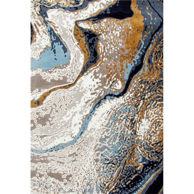 Art Carpet 841864116212 2 x 4 ft. Titanium Collection Geode Woven Area Rug, Linen