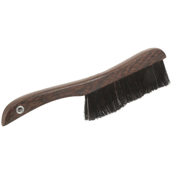 HOMEMAXS Wooden Hand Broom with Soft Horse Tail Hair Bristles for Home Cleaning Practical Multifunctional Dusting Brush 7.5 Inches