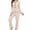 C-White224, variant on DHFJKG Pajamas For Women Set Ribbed Bow Pjs Set Ruffle Slim Fit Long Sleeve Sleepwear Soft Loungewear Cozy Home Clothes