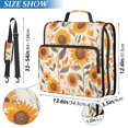 thumbnail image 2 of FORMRS Zipper Binder with Shoulder Strap 2-inch Ring 500 Sheet Capacity File Bag, Watercolor Sunflowers and Leaves, 2 of 5
