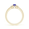 thumbnail image 2 of ANGARA Natural Tanzanite and Diamond Three Stone Ring in 14K Yellow Gold for Women (Size-6x4mm) | December Birthstone, Birthday, Anniversary, Jewelry Gift for Women | Natural Tanzanite Ring, 2 of 9