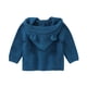 thumbnail image 4 of Suéter Para Niños Pequeños, Bebés, Niños Y Niñas, Color Sólido, Lindas Orejas, Tops De Punto, Abrigo Cálido, Ropa Azul Odeerbi LM103-8074, 4 of 4