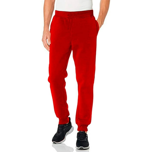 Pantalones Deportivos Pantalon Rojo Raya Blanca Hombre Pantalones