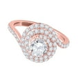 thumbnail image 2 of Aonejewelry 1 Carat Halo Diamond Dome Shaped Engagement Ring In 14k Rose Gold, 2 of 4