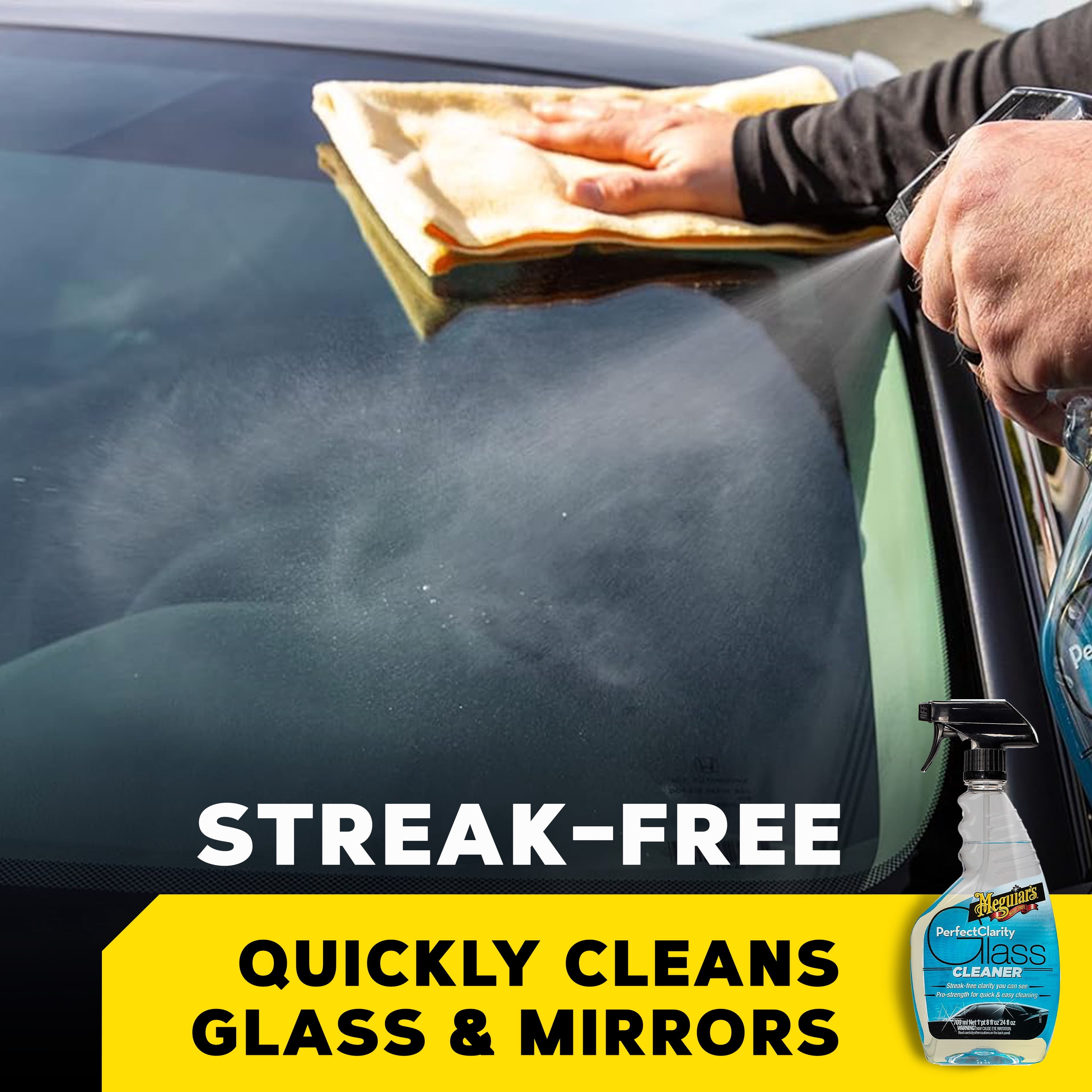 Meguiar's Perfect Clarity Glass Cleaner, Streak Free, Pro Strength, 24 Oz.