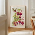 thumbnail image 4 of Hummingbird with Fuschia - Painting Floral Bird Botanical Nature Wildlife Unframed Wall Art Print 30 x 40 inches, 4 of 16