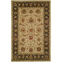 K2 Floor Style Empire Ivory/Black Hand-Tufted Wool Area Rug