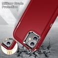 thumbnail image 4 of JTCASES for iPhone 11 Case, Shockproof Anti-drop PC Frame Anti-slip Strip Silicone Back Shell Rugged Anti-scratch for iPhone 11 (6.1" 2019) - Red, 4 of 8