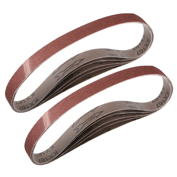 Unique Bargains Abrasive Sanding Belt 1-inch X 30-inch Sanding Belt 100 Grits Sand Belts for Belt Sander 10pcs