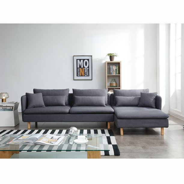 CLEARANCE! Modern Living Room Sectional Sofa Couch Convertible L Shape