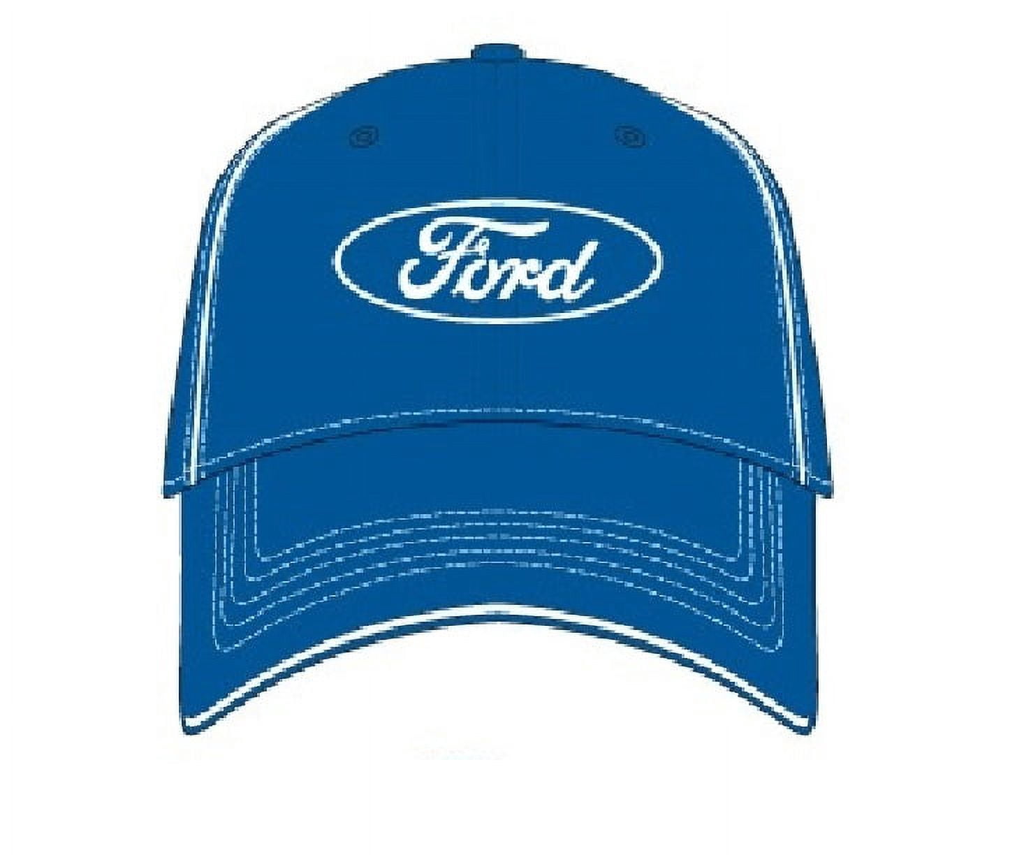 Checkered Flag FOG1831 Ford Oval Logo Checkered Flag Sports Blue Adjustable Structured Hat