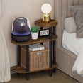 thumbnail image 2 of Furinno TURN-N-TUBE 3-Tier Oval Sofa Open Shelf Narrow Nightstand Amber Pine, 2 of 4