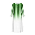 thumbnail image 4 of Kaemgyyd Fall Dresses for Women Casual Loose Stripe Long Sleeve Midi Dress Fashion Button A Line Flowy Dress, 4 of 5
