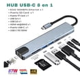 thumbnail image 3 of Hub USB-C MR. GADGETS 8 En 1 Adaptador Tipo C Ethernet HDMI USB SD RJ45, 3 of 8