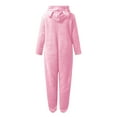 thumbnail image 5 of Mercatoo Youth Po𝐥ar Fleece Cute Ears Jumpsuit S𝐡erpa Thicked Warm Bodysuits with Hooded Teen Girls Winter Plush R𝐨mper, 5 of 6
