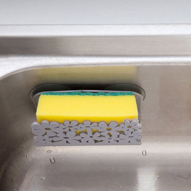 ELAYARD Soporte Para Esponja Y Cepillos Con Ventosas Y Drenaje Ecológico Para Fregadero