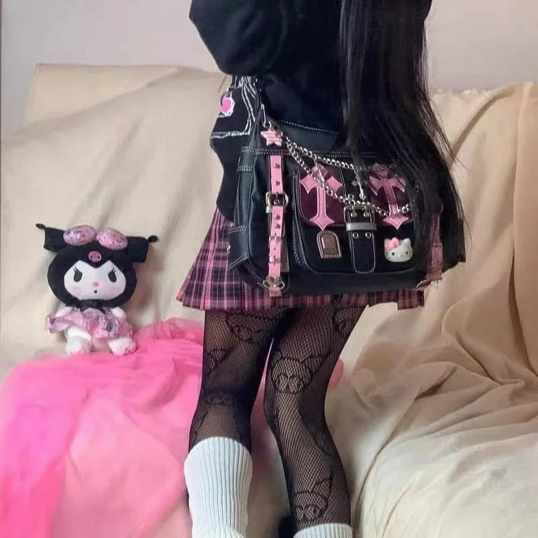 Hello Kitty Sanrio Gothic Punk Vintage Pink Cross Chains