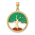 thumbnail image 1 of 14k Or Jaune Arbre de Vie Collier Pendentif Inspiration Nature Extérieure, 1 of 6