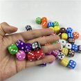 thumbnail image 4 of Dados acrílicos de 16mm para beber, dados de esquina redonda blanca, hexaedro, para fiestas, juegos de rol, Club/fiesta/juegos familiares, 10 unids/lote, 4 of 4