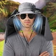 thumbnail image 6 of PALIFEUR Solar Powered Fan Hat Lightweight Solar Fan Hat Summer Water Proof Sun Hat Outdoor Hat With Fans Solar Power for Hiking Camping Beach, 6 of 7