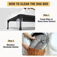 thumbnail image 6 of Veehoo Elevated Dog Bed with L-Shaped Removable Bolster, Black Dog Cot with Teslin Mesh, X-Large, 6 of 7