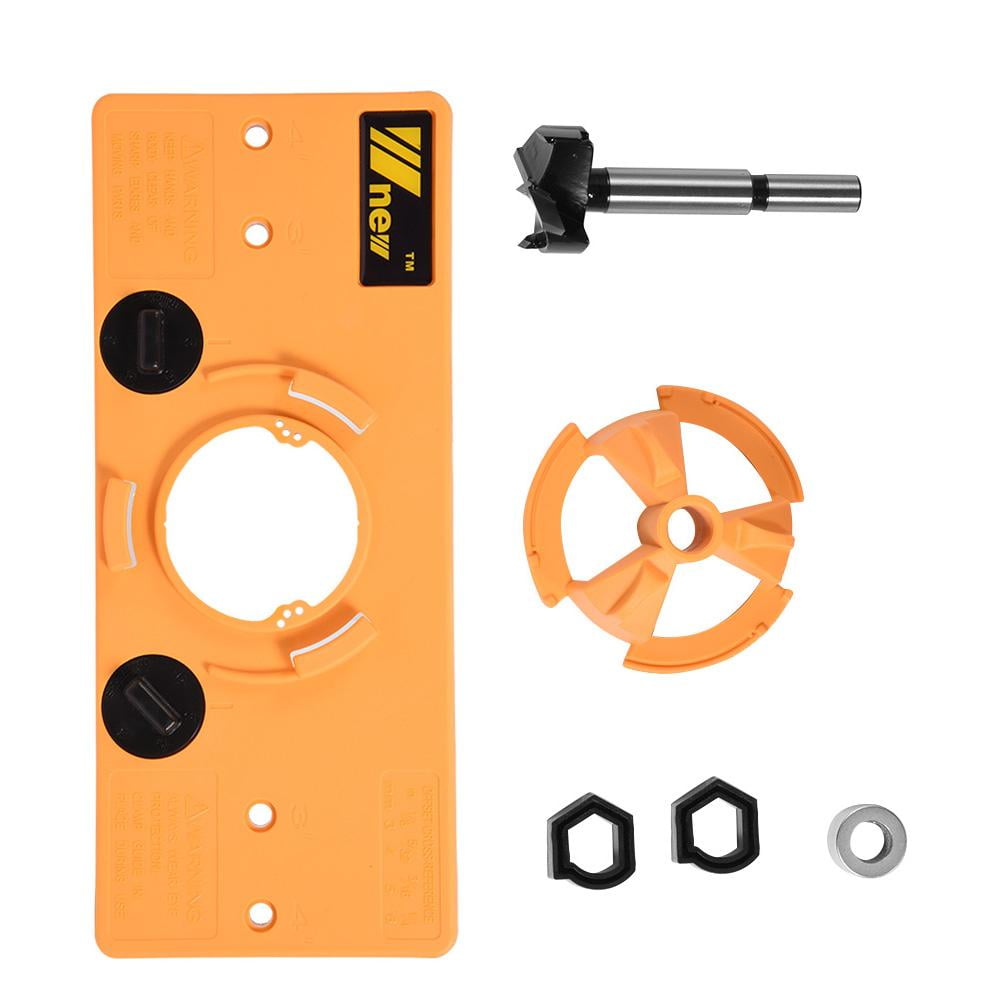 Tebru 35mm Concealed Hinge Jig Boring Hole Drill Guide Cutter Bit Set