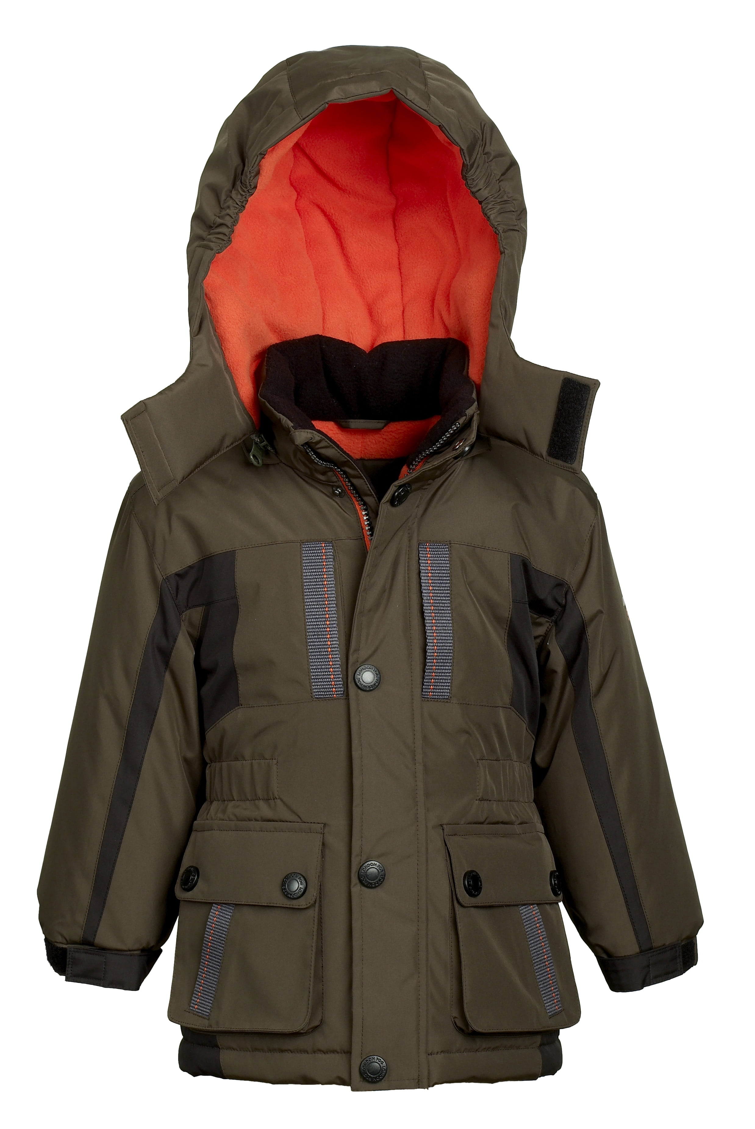 Boys Winter Parka Water Resistant Hooded Puffer Fleece Lined Jackets Coats