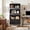 Black, variant on Homieasy Modern Fluted Storage Cabinet, 51.2" Tall Freestanding Organizer with 3 Drawers & Open Shelf, Versatile Pantry Cabinet for Bathroom, Kitchen, Entryway - for Small Spaces,Yellow Oak