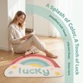 thumbnail image 6 of Unique Bargains Printed Rug Ultra Soft Absorbent Plush Bath Mat Rainbow Pattern 30" x 18", 6 of 7