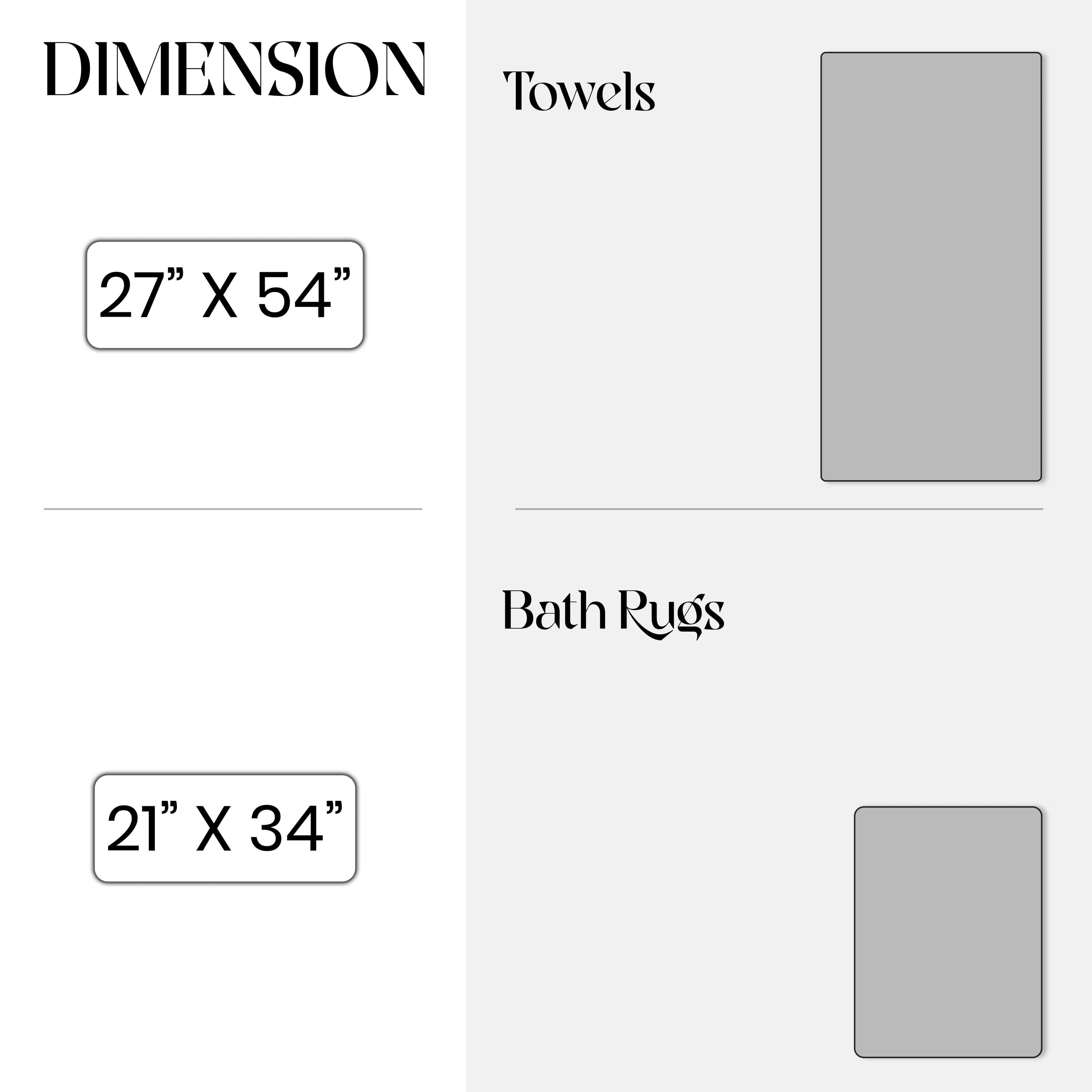 Home Weavers Fantasia Collection 100% Soft Cotton Super Absorbent 2 Pcs Bath Towel Set & 1 Pc 21x34" Bath Rug, Machine Washable & Non Slip (Set of 3), Green