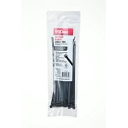 (3 pack) Hyper Tough 8 inch 75lb Cable Ties UV Resistant Black 50 Count