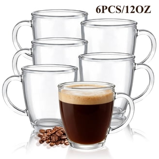 LE TAUCI 6 oz Porcelain Espresso Mugs, Set of 4 Ceramic Cappuccino Cups  with Saucers, Ceylon Blue - Walmart.com