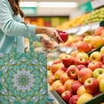 thumbnail image 3 of Abstract Artistic Mandala Foldable Tote Bag - Compact Washable Shopping Bag for Busy Parents, 3 of 6