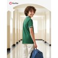 thumbnail image 7 of PatPat Boys Polo Shirts Short Sleeve Collared Button Placket School Tops9-10Y, 7 of 7