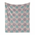 thumbnail image 1 of Floral Soft Flannel Fleece Blanket, Ornamental Illustration of Multi Petal Chrysanthemum Flowers Pattern, Cozy Plush for Indoor and Outdoor Use, 60" x 80", Blue Grey Grey Pink Rose, by Ambesonne, 1 of 6