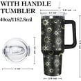 thumbnail image 2 of 40 oz tumbler with Handle Skinny Vacuum Insulated Tumbler With Straw,Cute Cheetah Print Cups Water Bottle CoffeeTravel Tumbler, Leopard Decor/Accessories for Women, 2 of 6