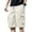 Beige, variant on Men's Camouflage Casual Cargo Shorts, Loose-Fit Knee-Length Outdoor Shorts with Lace-Up Detail & Multi-Pocket Design ,Black L