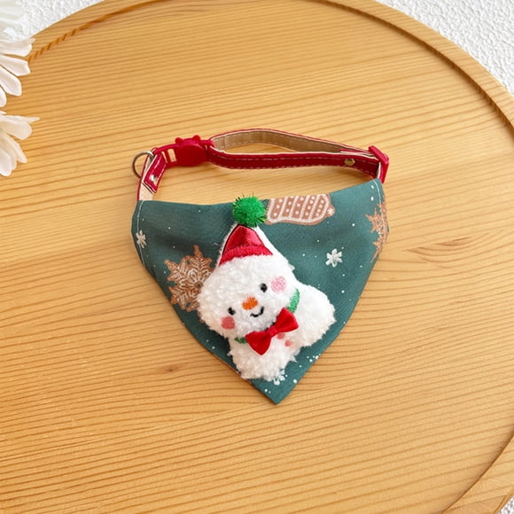 Bufanda/Collar Navideño para Mascotas, Adorables Gatos y Perros | Material: Tela | Multicolor | Bufanda: 16 X 11 Cm, Collar: 23-40 Cm | Peso: 16 G