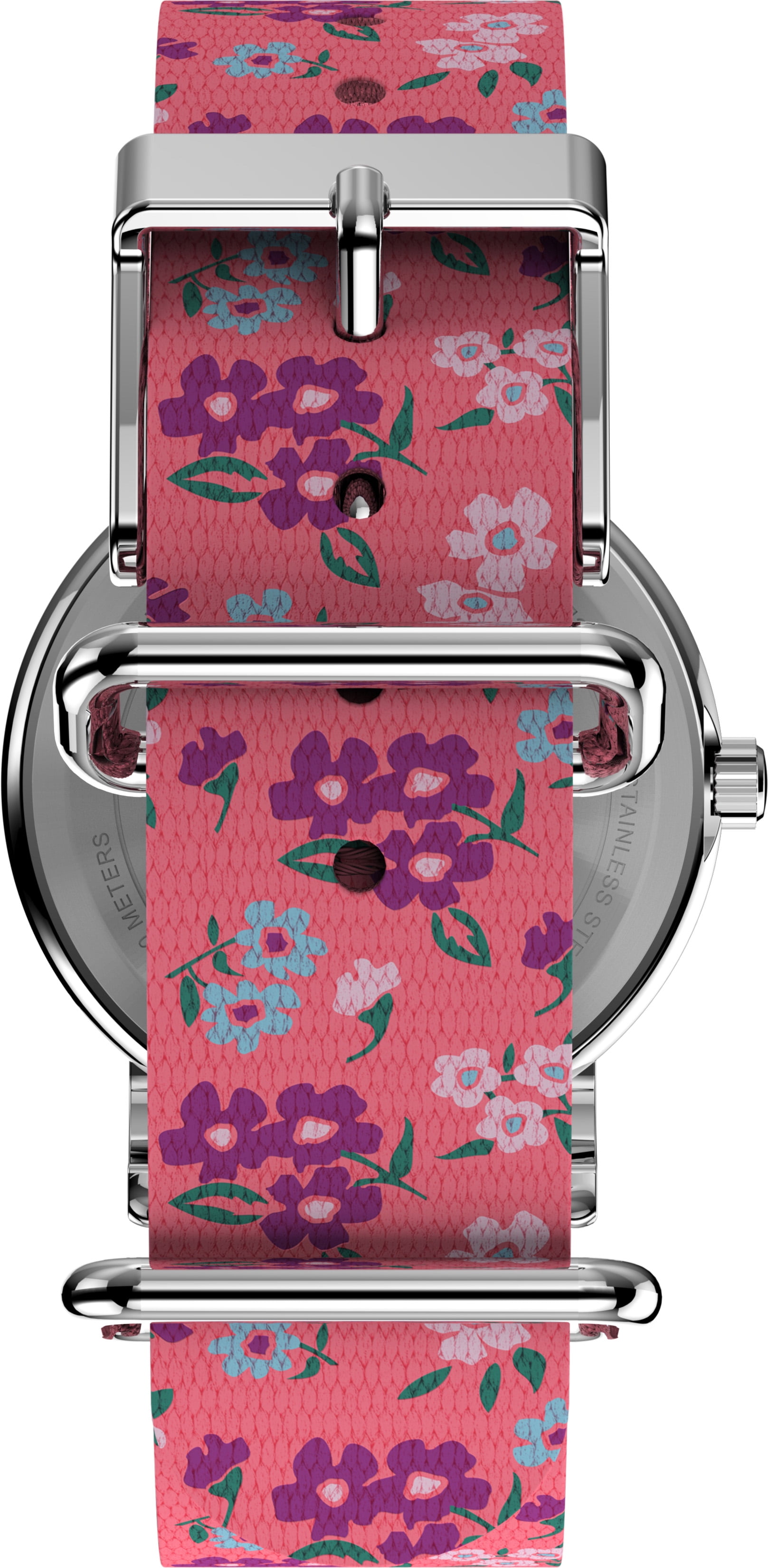 Timex Women's Weekender 31mm Watch - Silver-Tone Case Pink Fabric Strap White Dial
