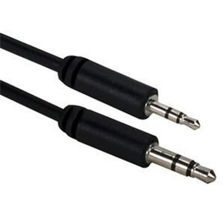 Steren Male-to-Male Stereo System Headphone Jack 2.5 mm to 3.5 mm Audio Cable, Black 6 ft.