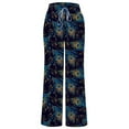 thumbnail image 4 of KINPLE Women's Comfy Pajama Pants Butterfly Print Drawstring Palazzo Lounge Wide Leg Pants, 4 of 4