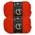 thumbnail image 1 of Unique Bargains Fil Acrylique Vermillon, Lot de 2 Écheveaux de 50 g, 1 of 7