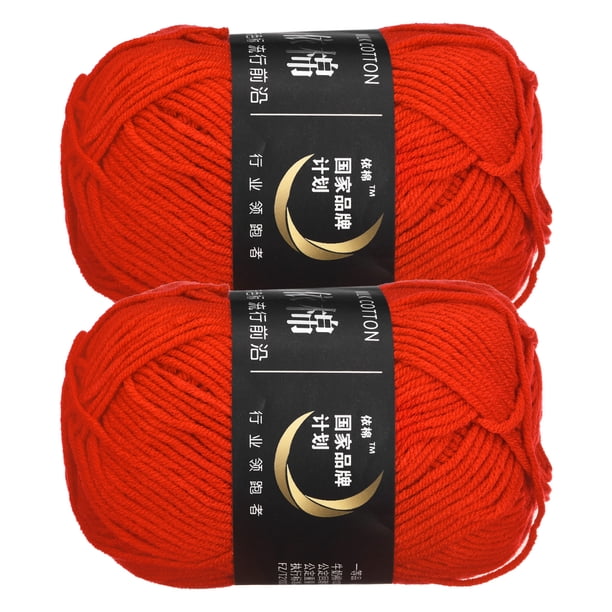 Uxcell Madeja de Hilo Acrílico Suave para Tejer y Crochet para Proyectos de Manualidades Color Vermilion