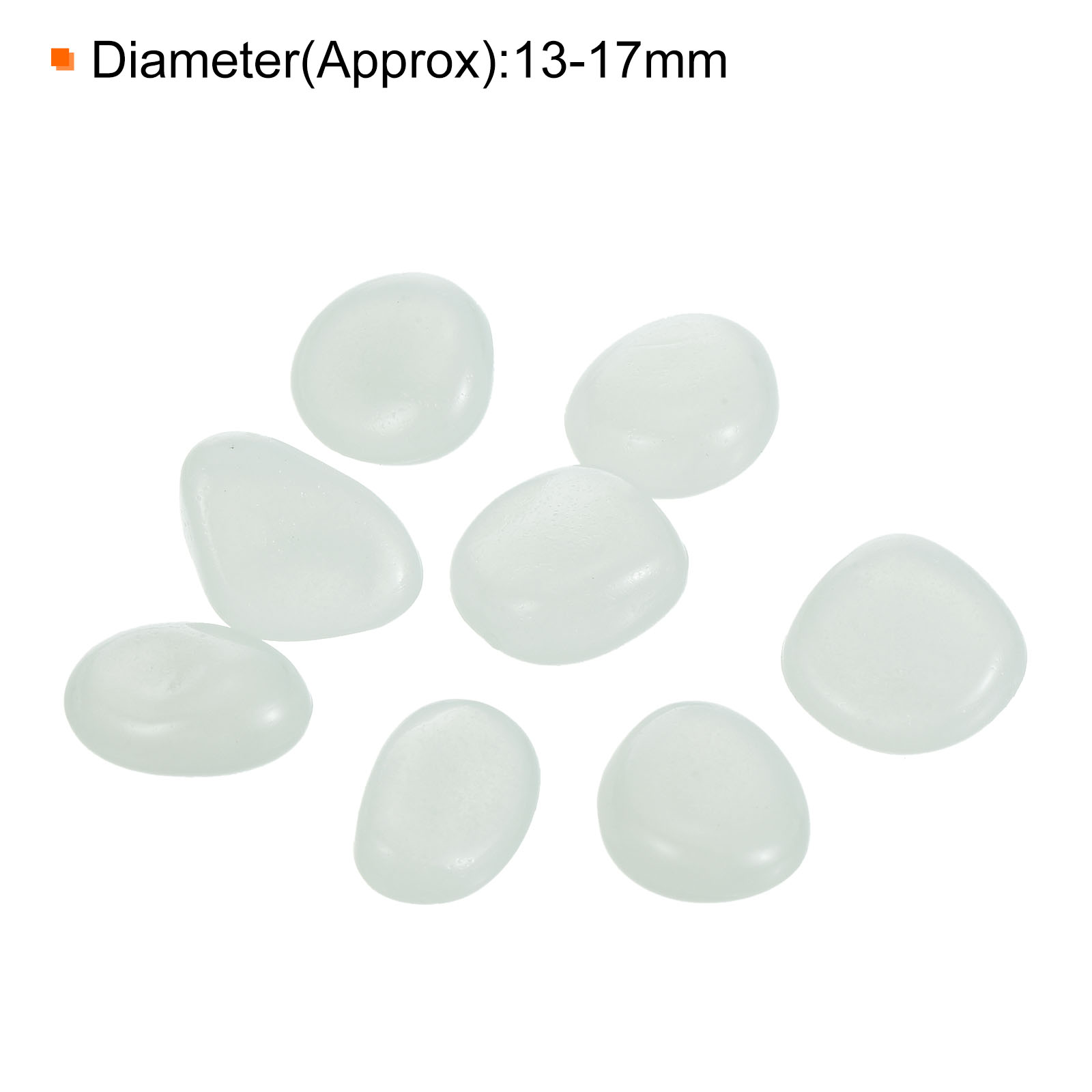 Unique Bargains Glow Rocks Luminous Stones Decor for Potted Plant and Fish Tank White