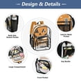 thumbnail image 4 of ALAZA Clear Backpack Funny Pumpkin PVC Transparent BookBag, 4 of 7