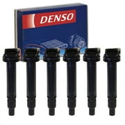 6 pc DENSO Direct Ignition Coils compatible with Toyota Highlander 3.5L V6 2008-2016